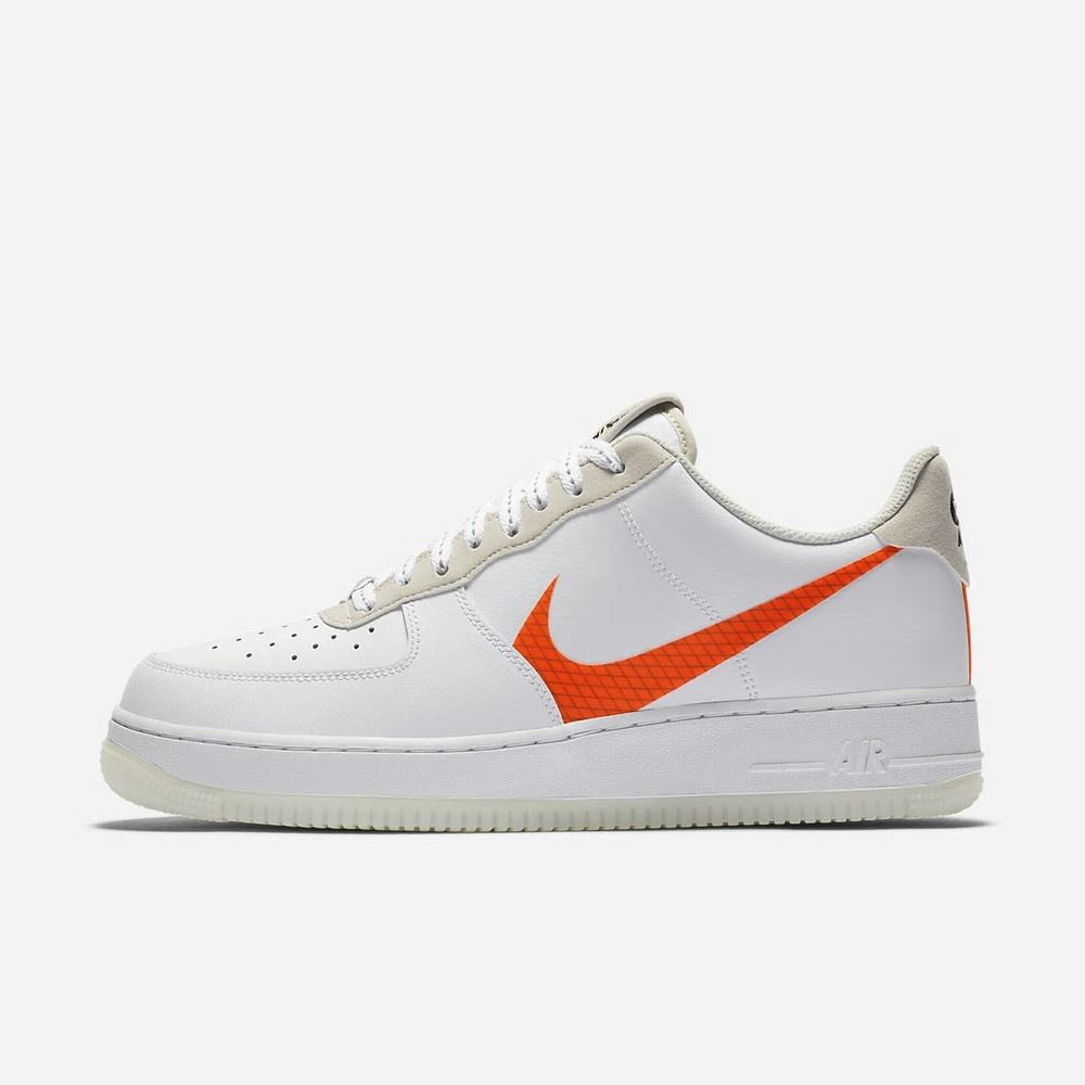 Sneakers Nike Air Force 1 '07 LV8 Blanche 5164-938 White/Summit White/Black/Total Orange Homme | RXI-42918338